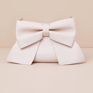 Lulus Compellingly Chic Ivory Bow Crossbody Bag White - Size One Size